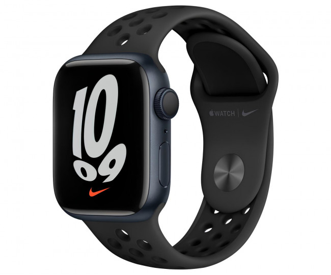 Apple Watch Nike Series 7 GPS 45mm Midnight Aluminum Case w. Anthracite/Black Nike Sport (MKNC3) б/у